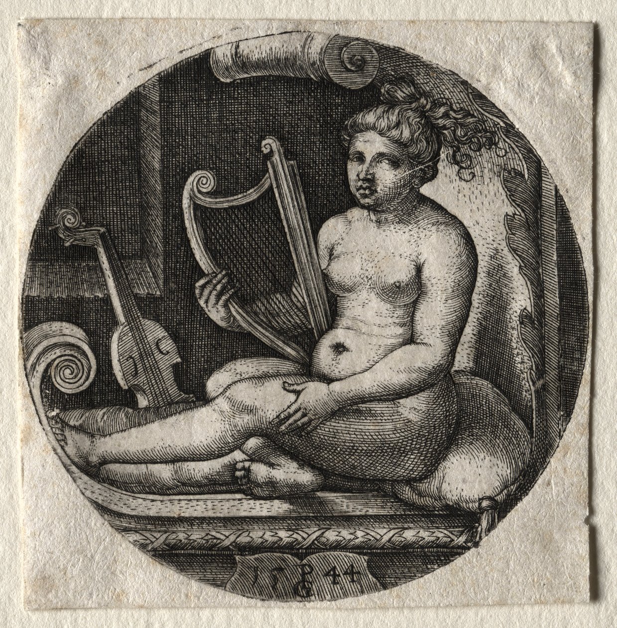 Harfistka od Georg Pencz