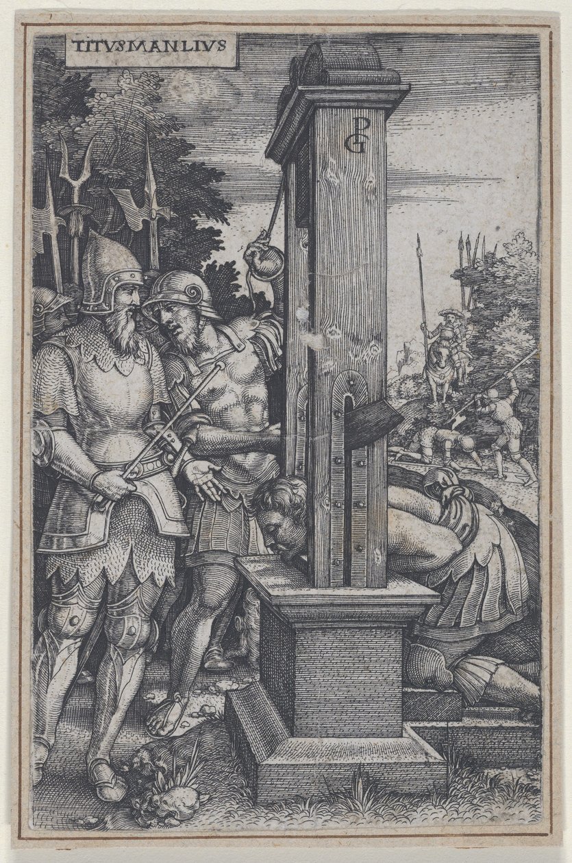 Titus Manlius, z římských hrdinů, 1535. od Georg Pencz