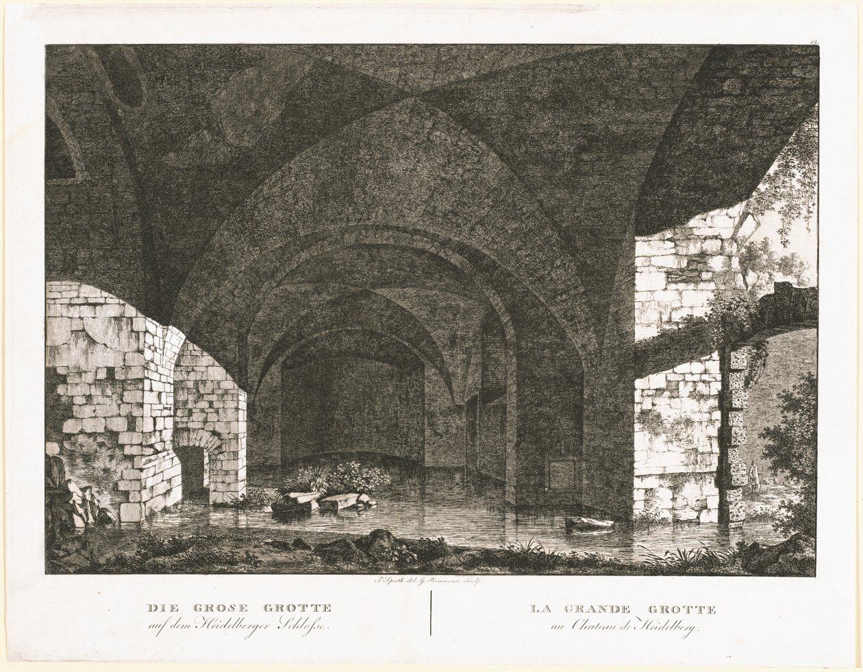 Velká jeskyně na zámku Heidelberg od Georg Primavesi, after Peter Speeth