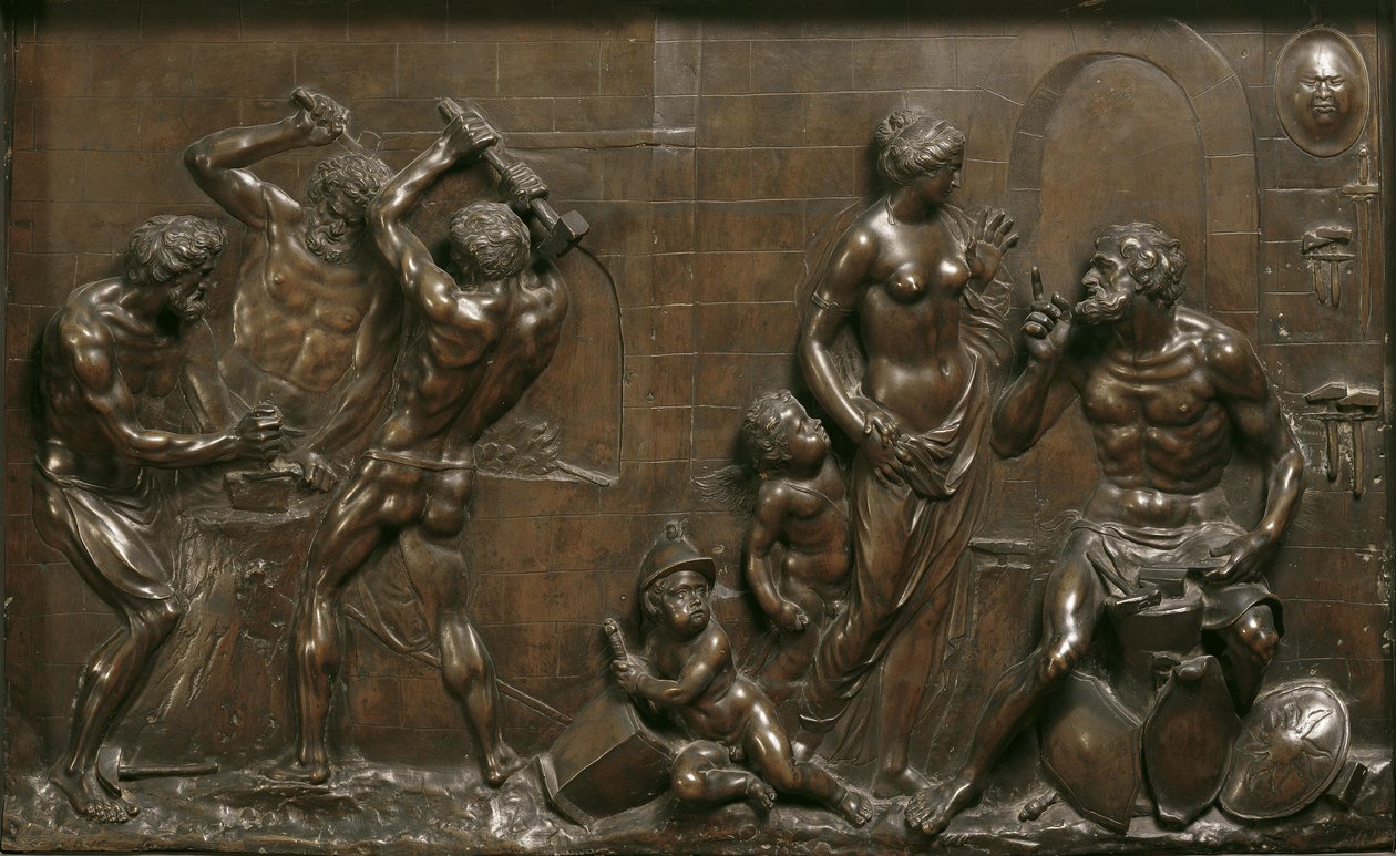 Venuše v kovárně sopky od Georg Raphael Donner