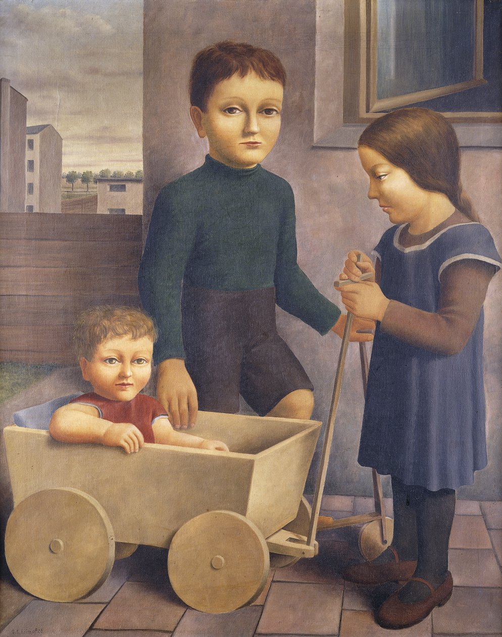 Tři děti; Tři děti, 1926 od Georg Schrimpf