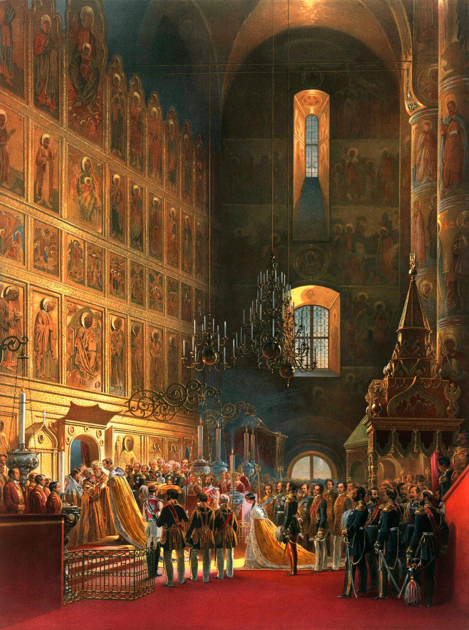 Pomazání ruského cara Alexandra II., Moskva, 1856. od Georg Wilhelm Timm