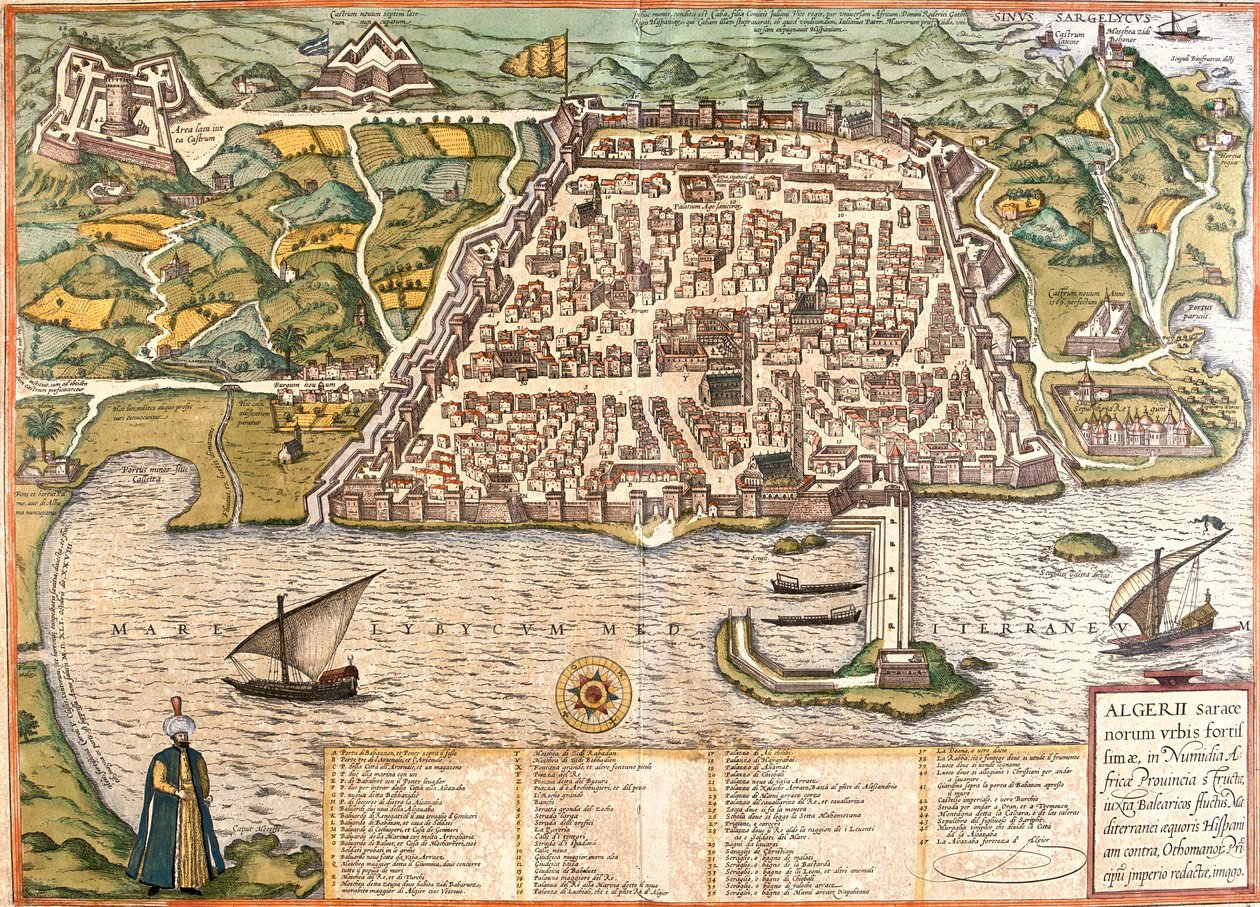 Alžír, Alžírsko od Georg and Hogenberg Franz (1535 90) Braun