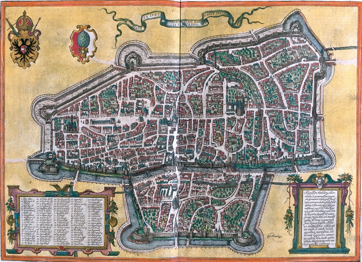 Augsburg, Německo od Georg and Hogenberg Franz (1535 90) Braun
