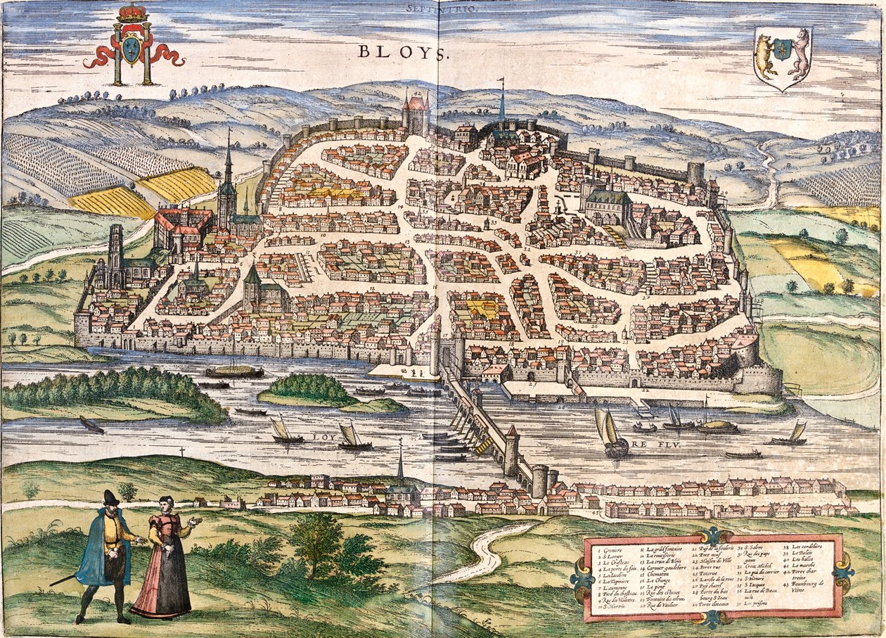 Blois, Francie od Georg and Hogenberg Franz (1535 90) Braun