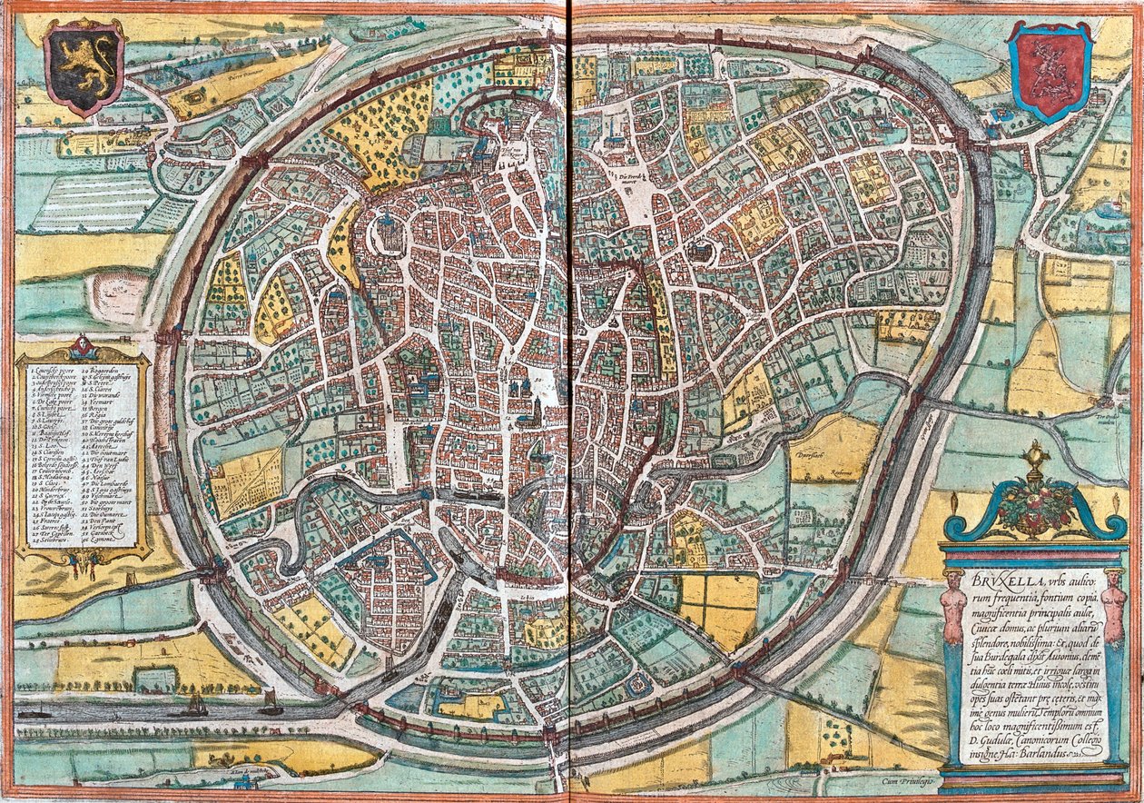 Brusel, Belgie od Georg and Hogenberg Franz (1535-90) Braun
