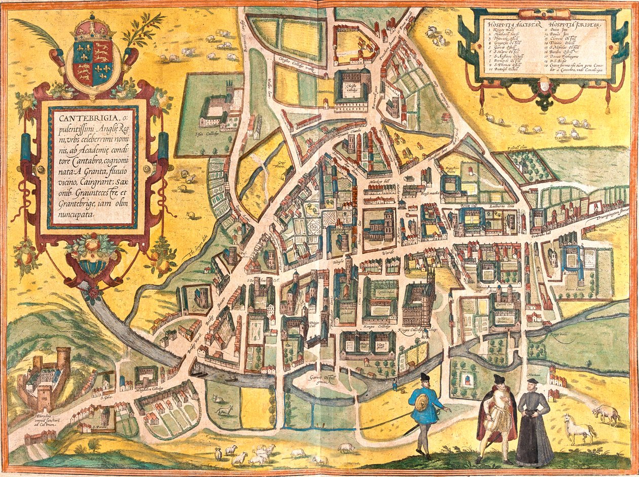 Cambridge, Velká Británie od Georg and Hogenberg Franz (1535 90) Braun