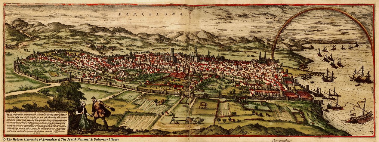 Město Catalon od Georg and Hogenberg Franz (1535 90) Braun