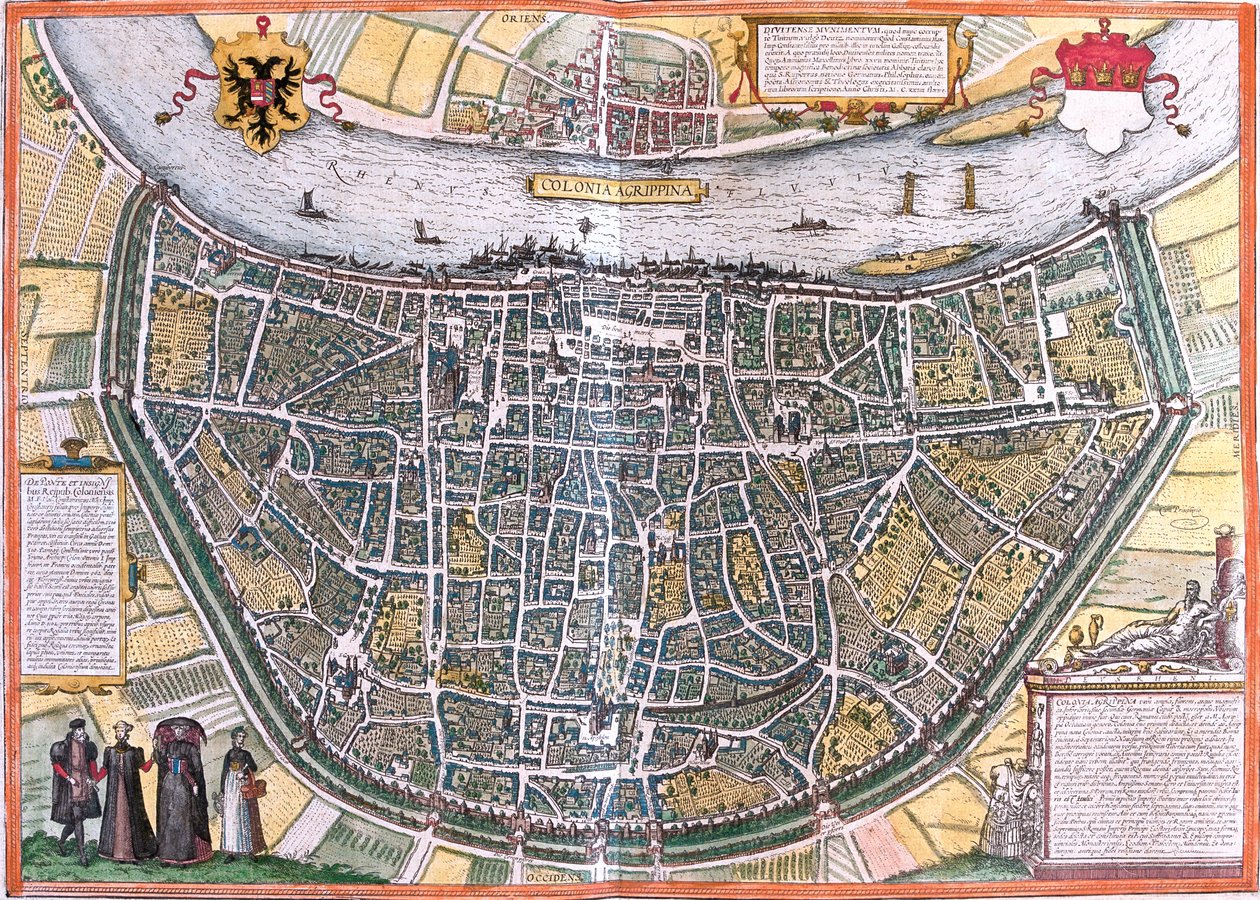 Kolín nad Rýnem, Německo od Georg and Hogenberg Franz (1535 90) Braun