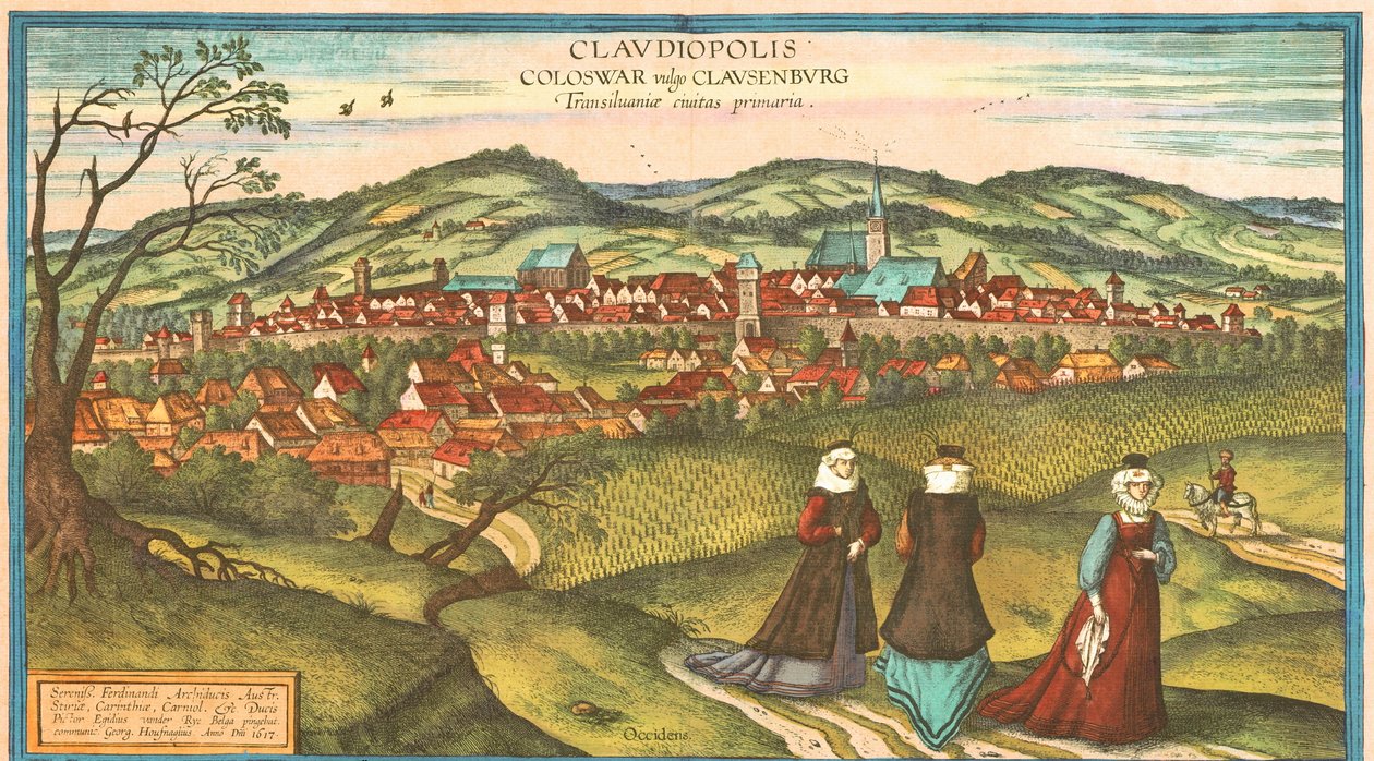 Dacia, Rumunsko od Georg and Hogenberg Franz (1535 90) Braun
