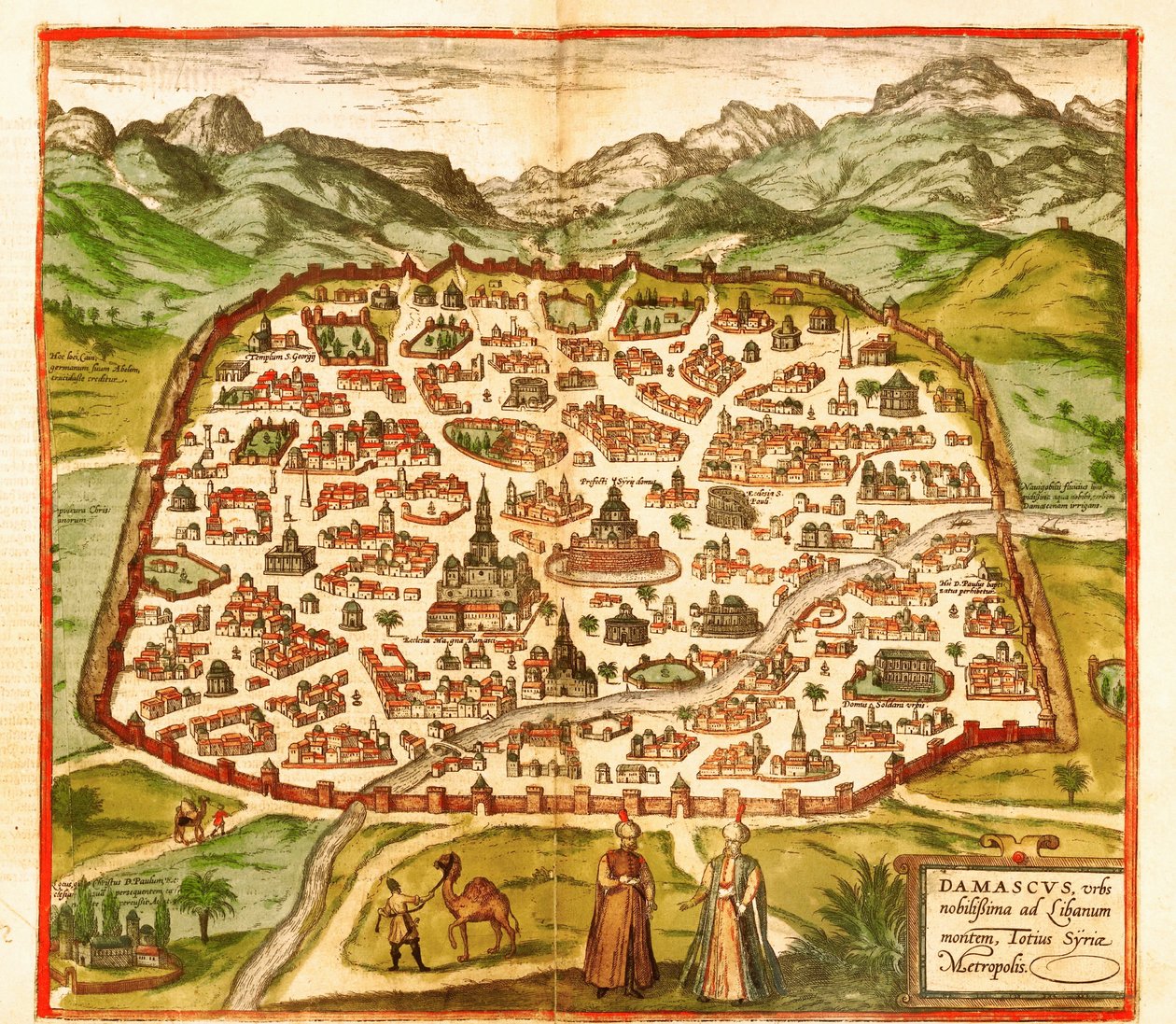Damašek, Sýrie od Georg and Hogenberg Franz (1535 90) Braun