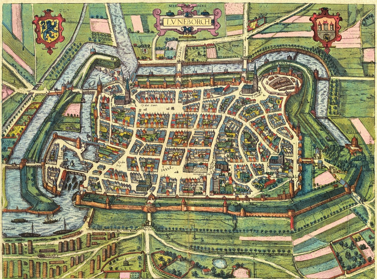 Edinburgh, Skotsko od Georg and Hogenberg Franz (1535 90) Braun