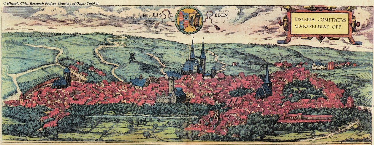 Eisleben v Sasku od Georg and Hogenberg Franz (1535 90) Braun