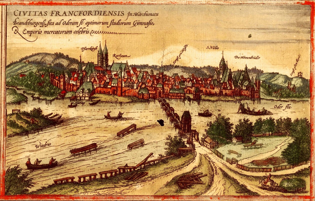Frankfurt nad Odrou od Georg and Hogenberg Franz (1535 90) Braun