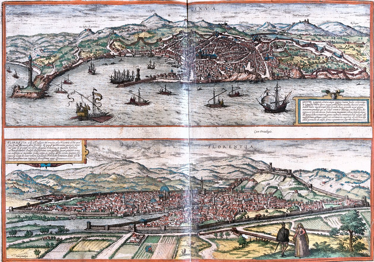 Janov, Florencie, Itálie od Georg and Hogenberg Franz (1535 90) Braun