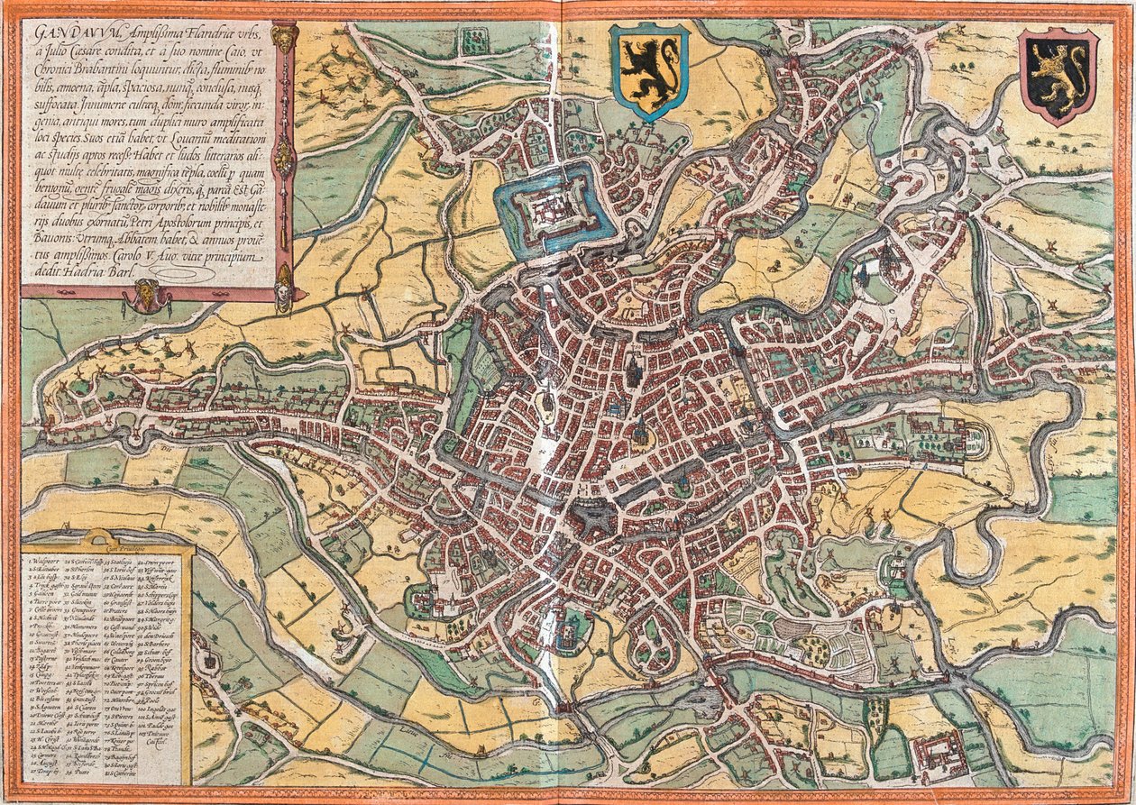 Gent, Belgie od Georg and Hogenberg Franz (1535 90) Braun