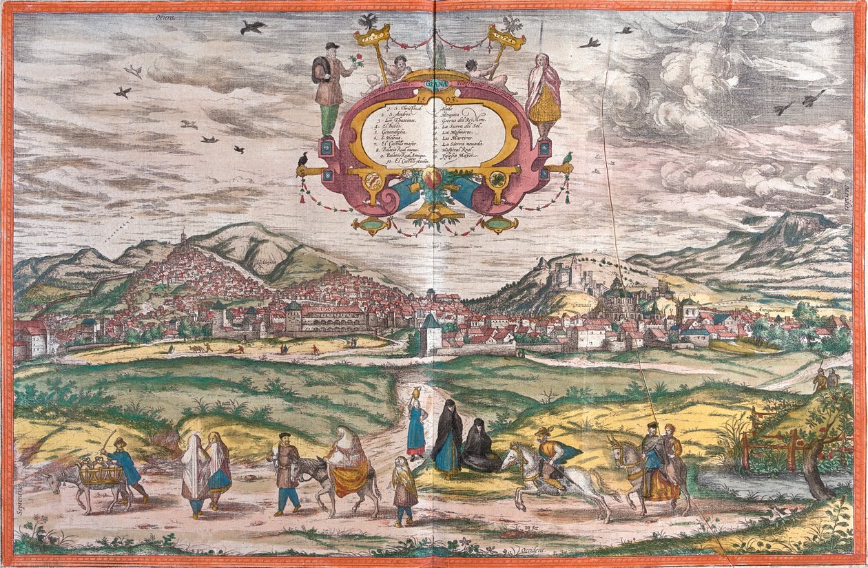 Granada, Španělsko od Georg and Hogenberg Franz (1535 90) Braun