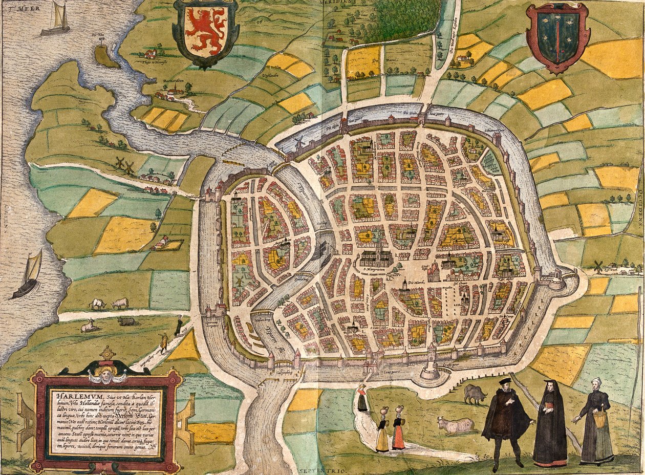 Haarlem, Nizozemsko od Georg and Hogenberg Franz (1535 90) Braun