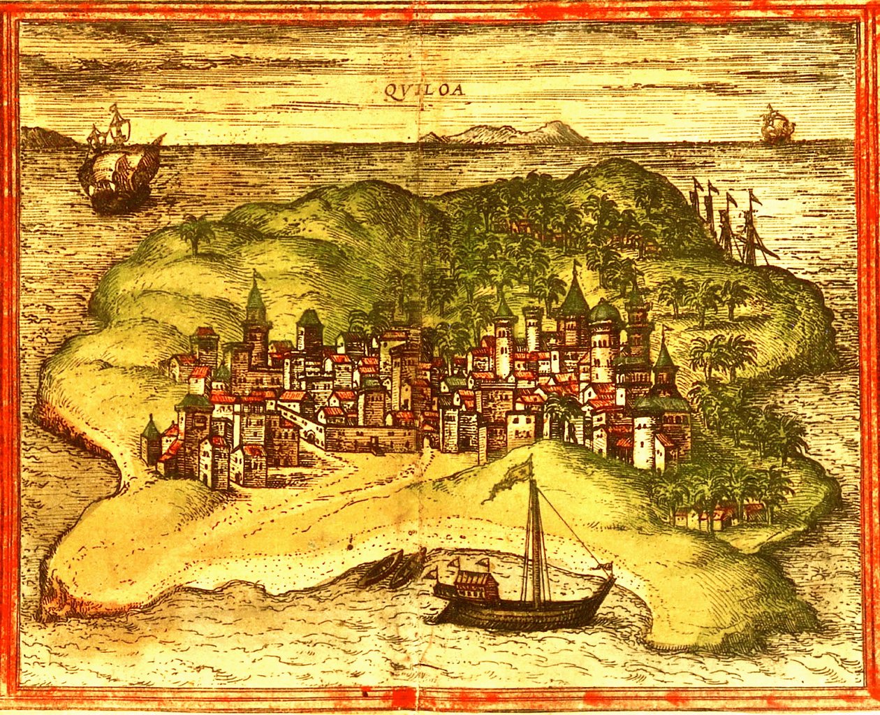 Kilwa, Tanzanie od Georg and Hogenberg Franz (1535 90) Braun