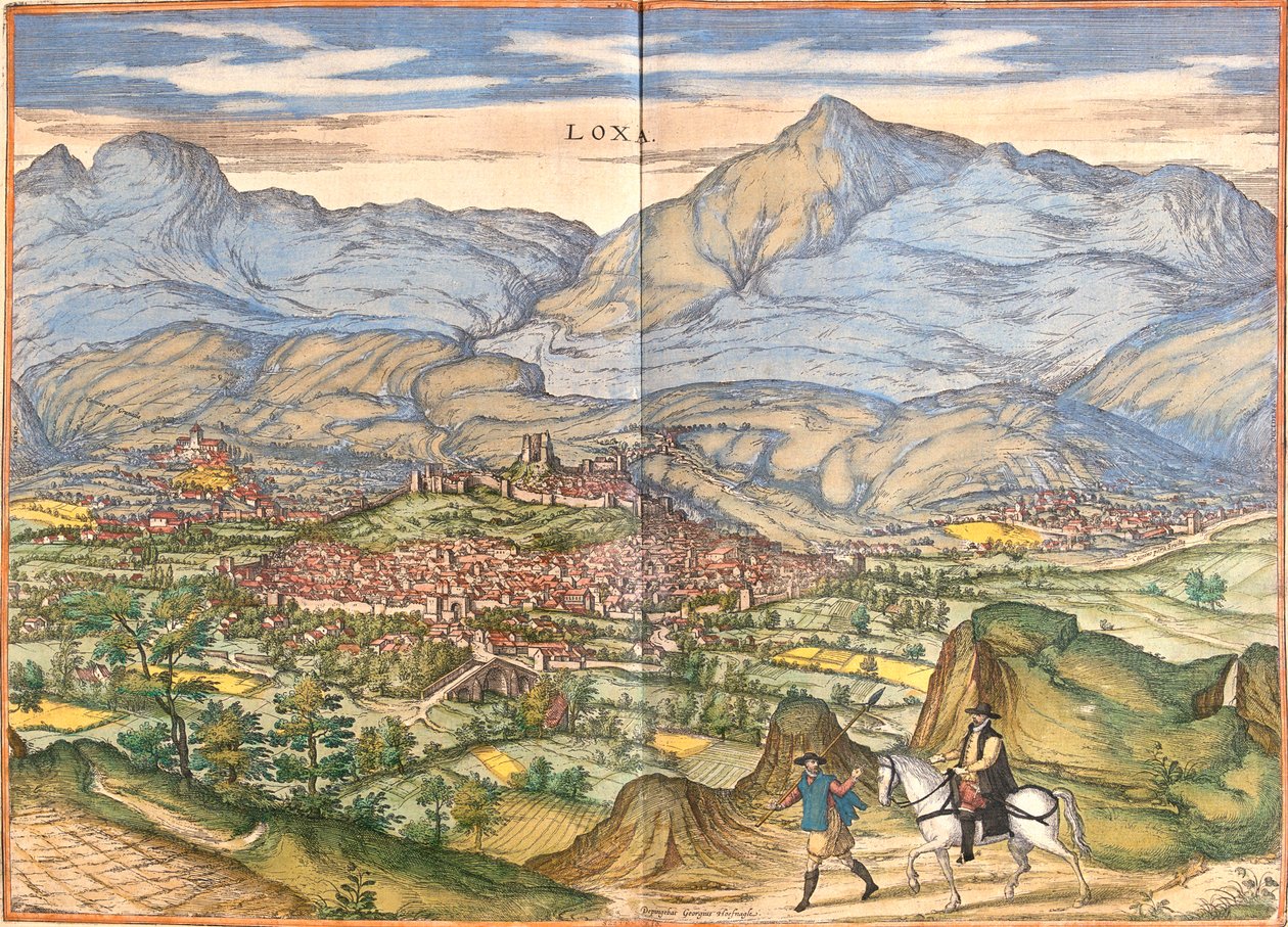 Loja, Španělsko od Georg and Hogenberg Franz (1535 90) Braun