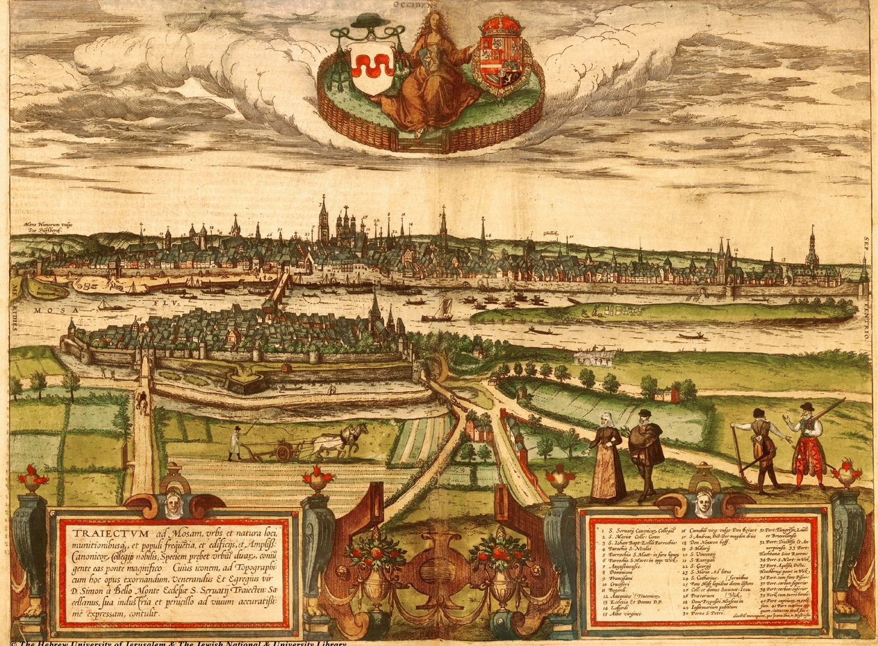 Maastricht, Nizozemsko, Holandsko od Georg and Hogenberg Franz (1535 90) Braun