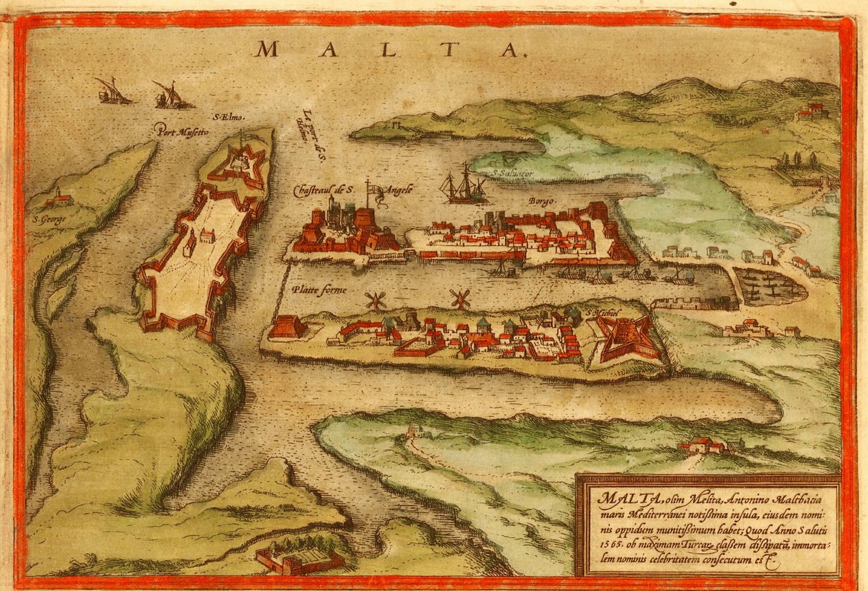 Malta od Georg and Hogenberg Franz (1535 90) Braun