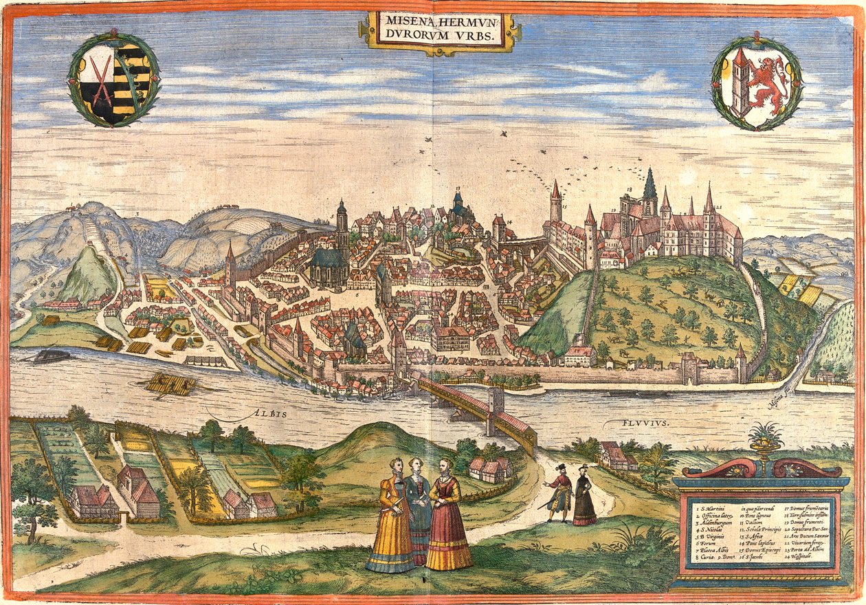 Míšeň, Německo od Georg and Hogenberg Franz (1535 90) Braun