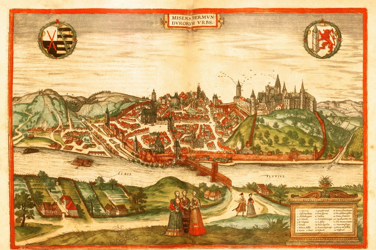 Míšeň, Německo od Georg and Hogenberg Franz (1535 90) Braun