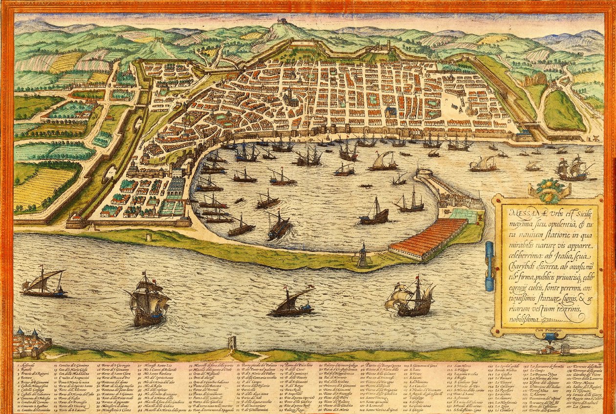 Messina, Itálie od Georg and Hogenberg Franz (1535 90) Braun