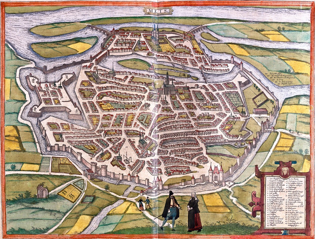 Metz, Francie od Georg and Hogenberg Franz (1535 90) Braun