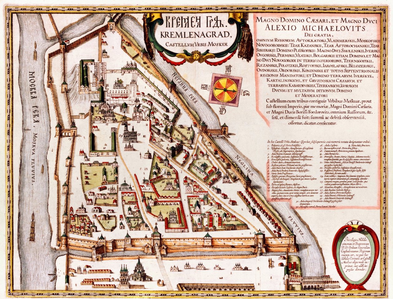 Moskva, Moskva, Rusko od Georg and Hogenberg Franz (1535 90) Braun