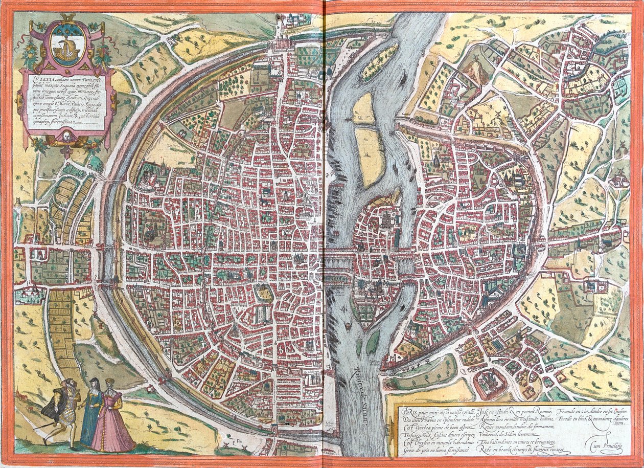 Paříž, Francie od Georg and Hogenberg Franz (1535 90) Braun