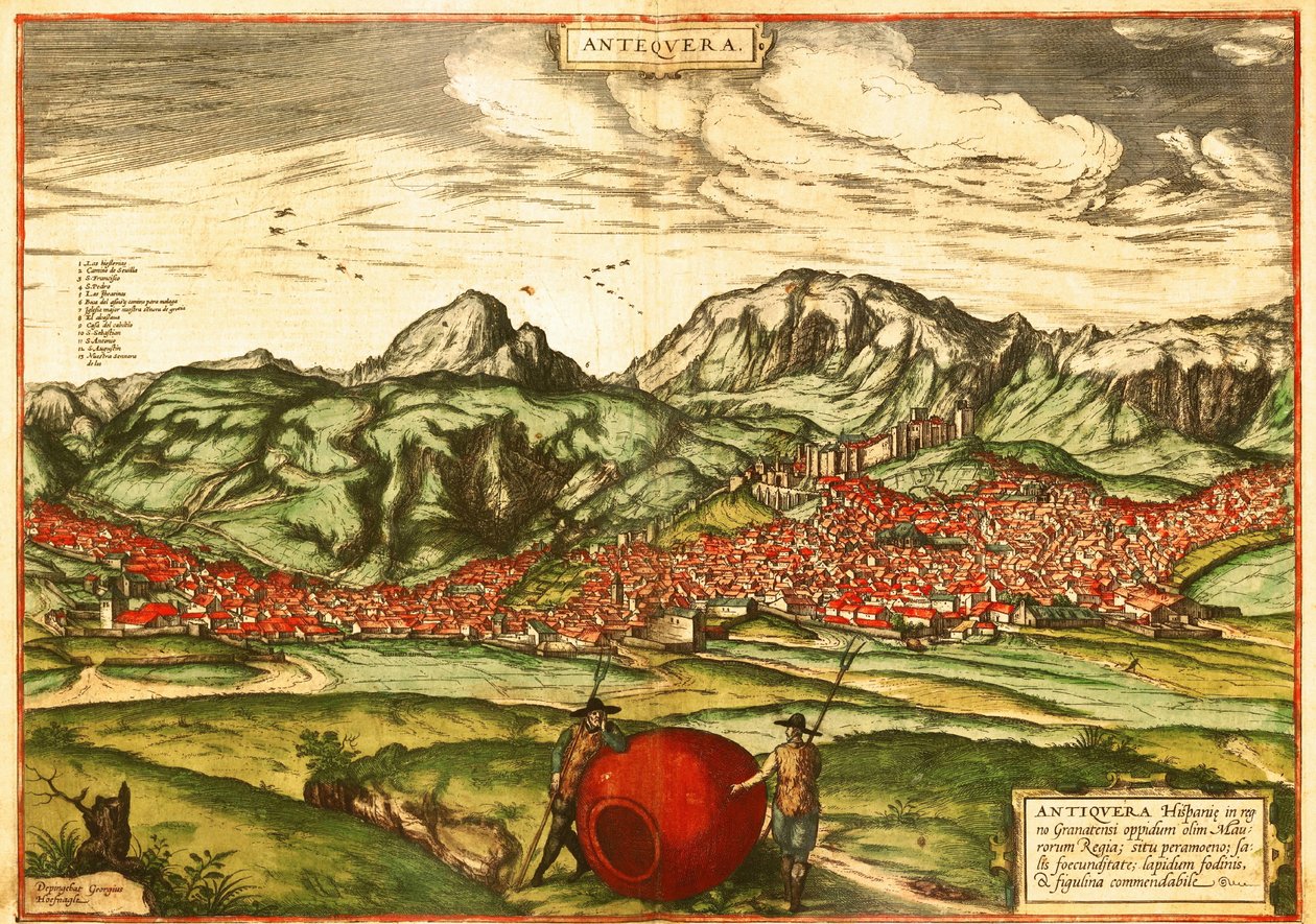 Sedláci s velkým sudem vína od Georg and Hogenberg Franz (1535 90) Braun
