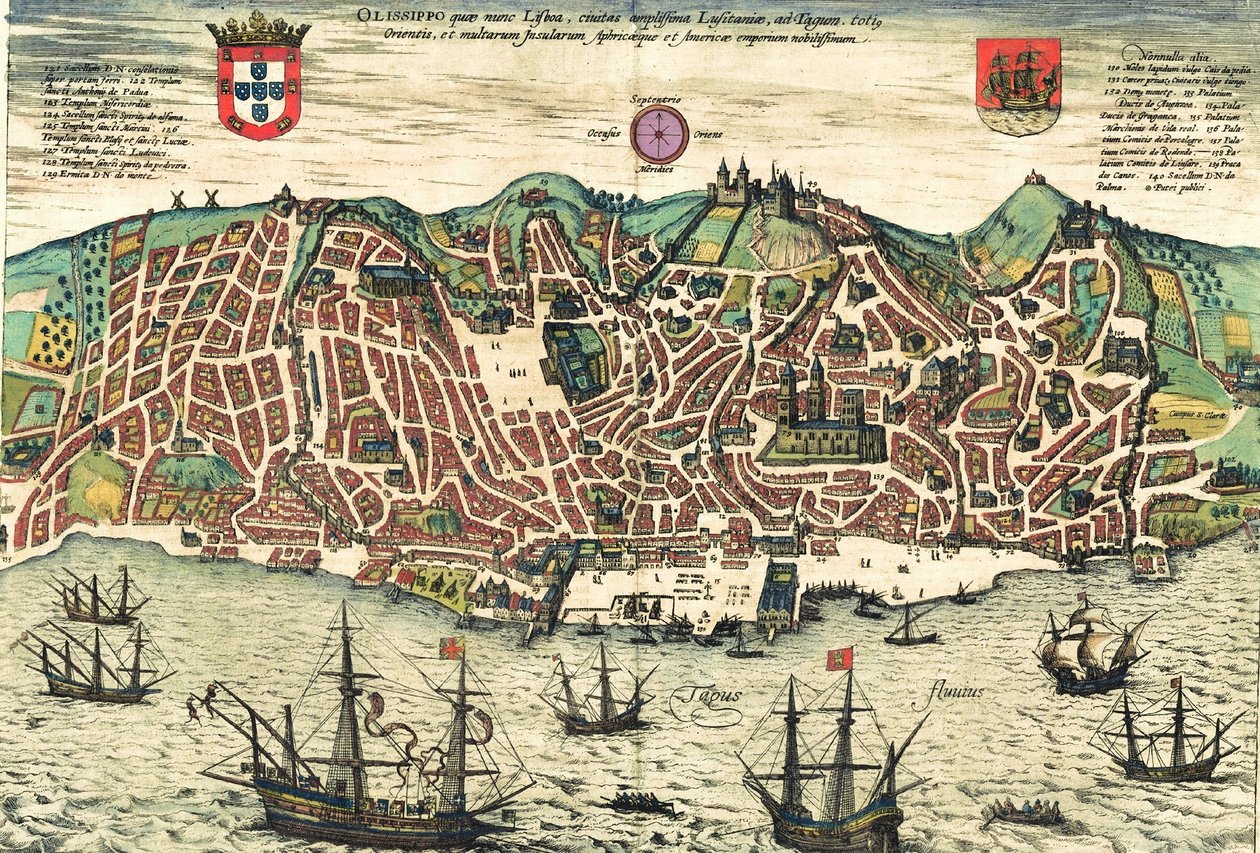 Portugalsko od Georg and Hogenberg Franz (1535 90) Braun