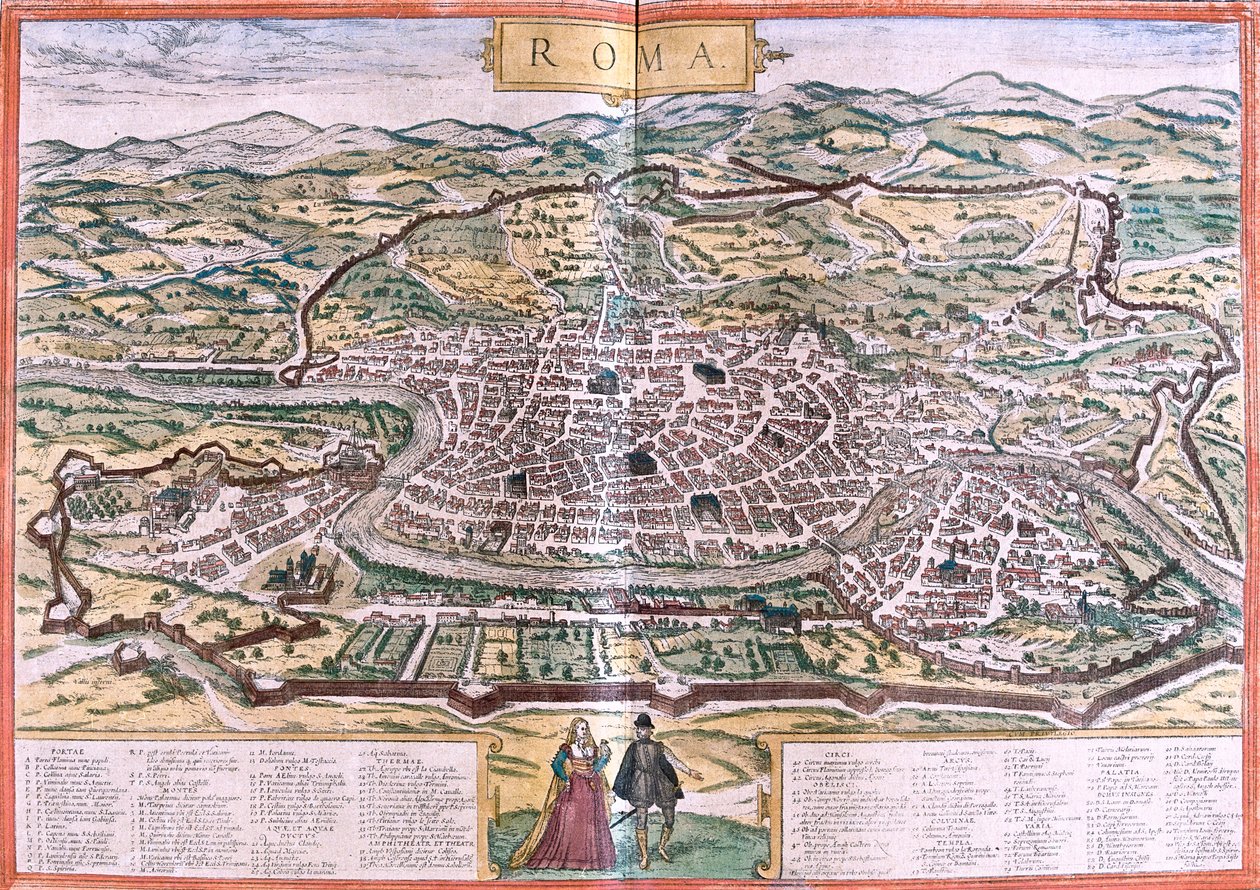 Řím, Itálie od Georg and Hogenberg Franz (1535 90) Braun