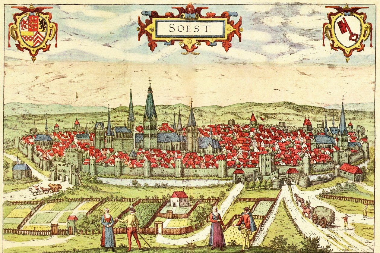 Soest, Německo od Georg and Hogenberg Franz (1535 90) Braun