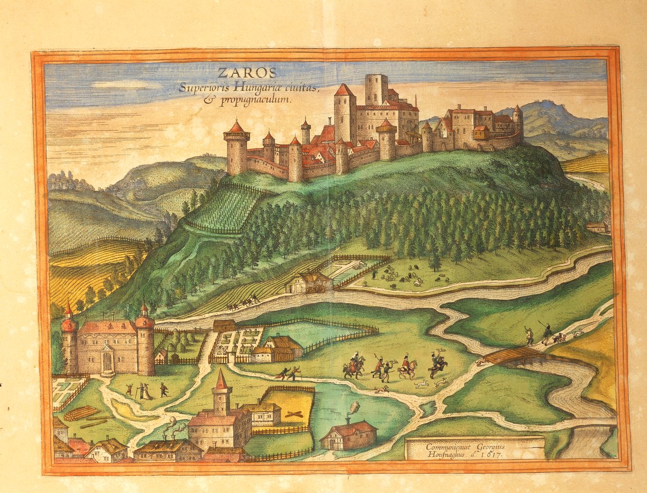 Zaros, Kréta z měst světa od Georga Brauna od Georg Braun and Hogenberg Franz