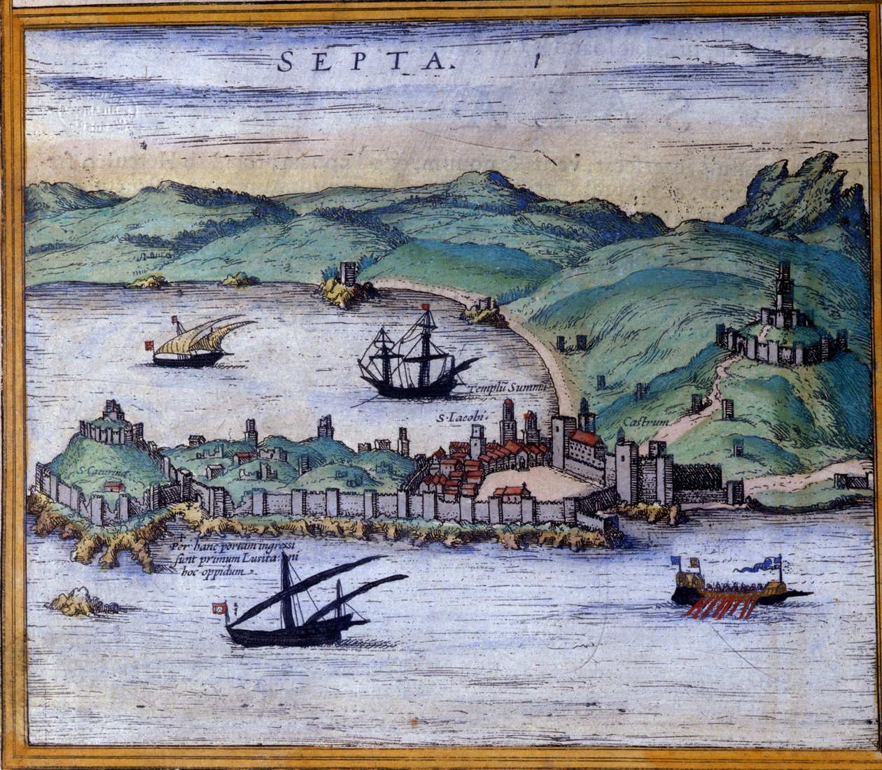 Ceuta, Maroko, z Atlasu „Města světa“ od Brauna a Hogenberga od Georg Braun and Hogenberg Franz