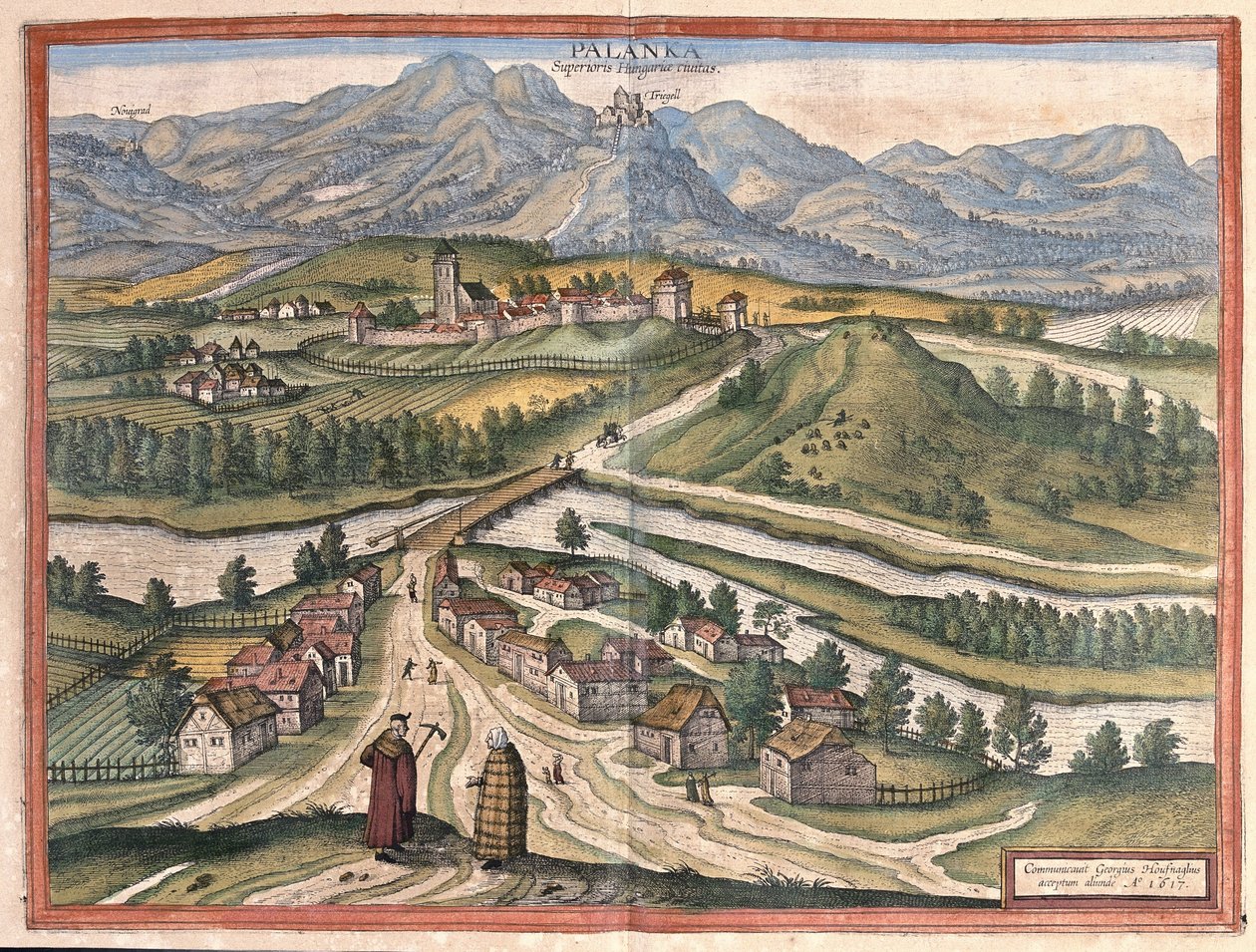 Dregelypalank, Maďarsko (rytina od Georg Braun and Hogenberg Franz