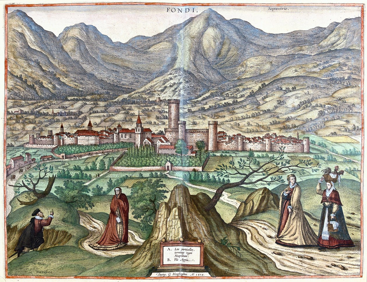 Fondi (římská země), Itálie od Georg Braun and Hogenberg Franz