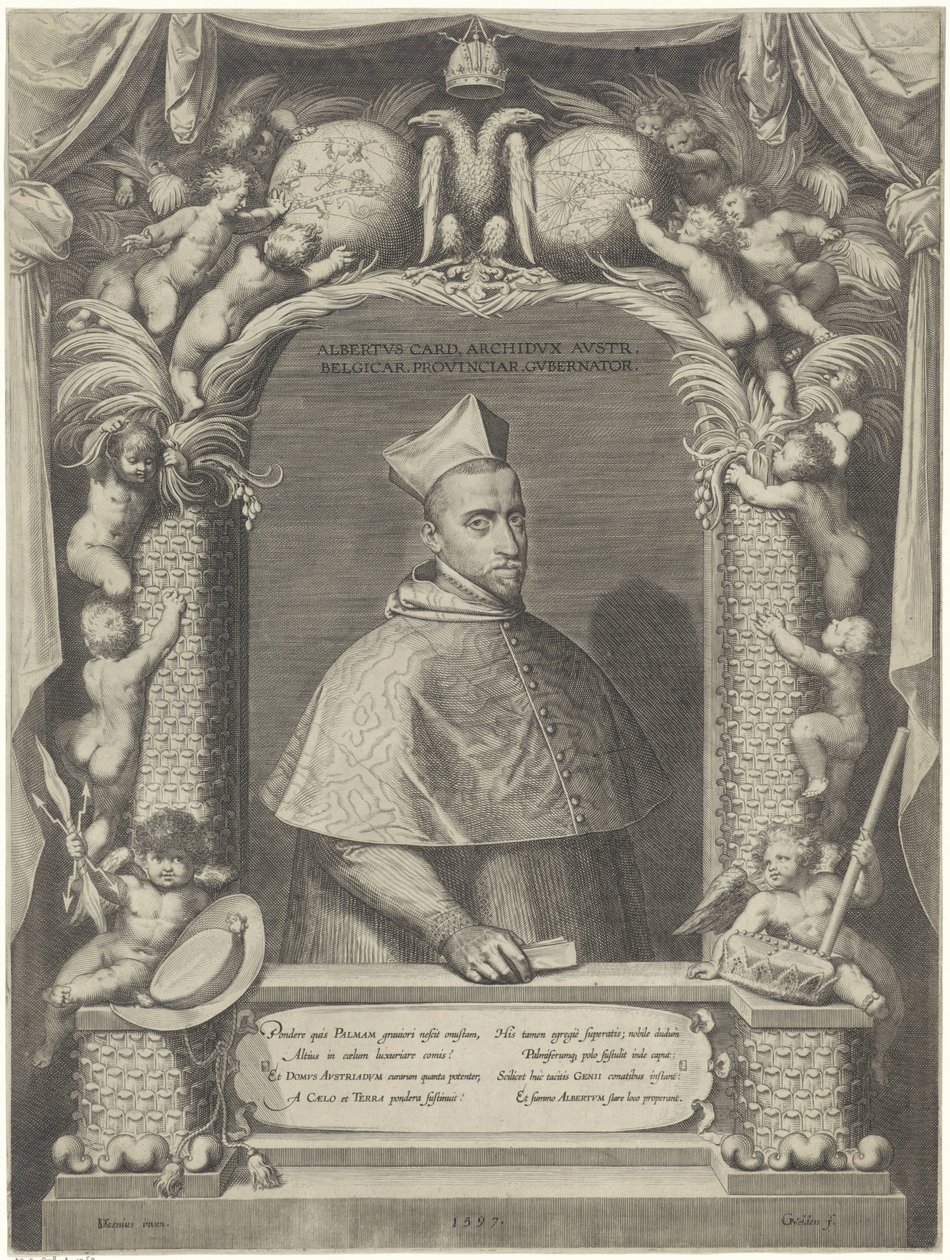 Portrét Albrechta, arcivévody rakouského, v kardinálském oděvu od Georg van de Velden