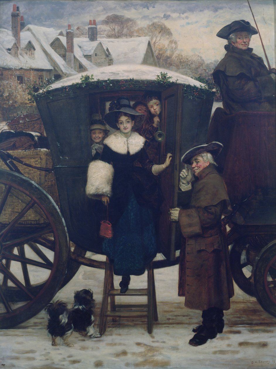Vánoční návštěvníci u babičky od George Adolphus Storey