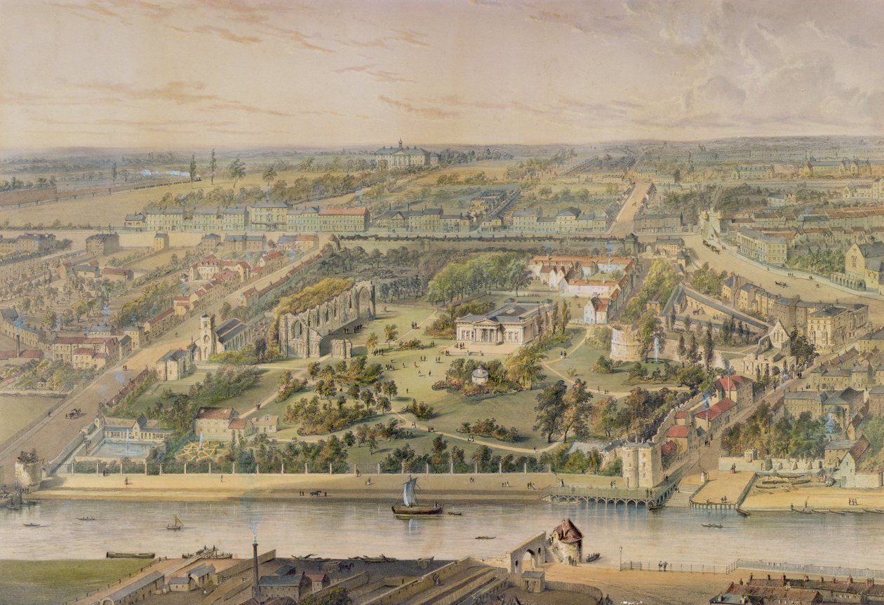 Pohled na York (litografie s ručním kolorováním) od George Adolphus Storey
