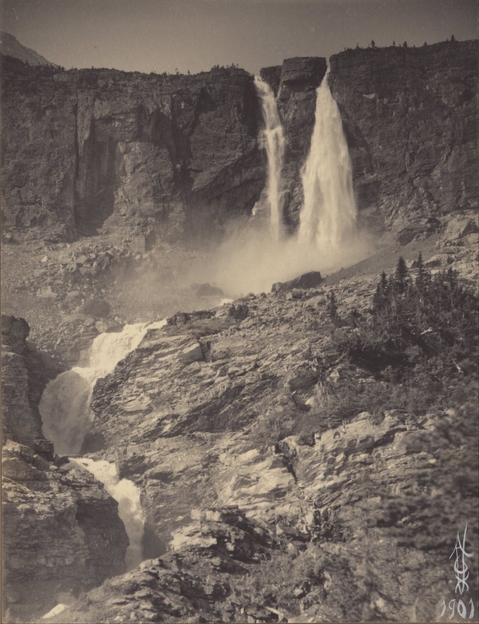 Twin Falls, údolí Yoho od George B. Vaux Jr.