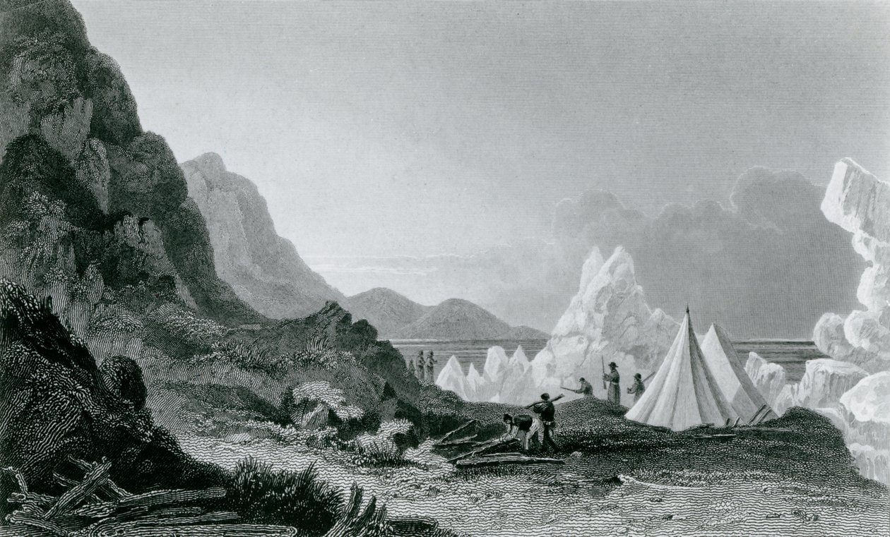 Franklins expedice poprvé zadržena v ledu, 1826 od George Back