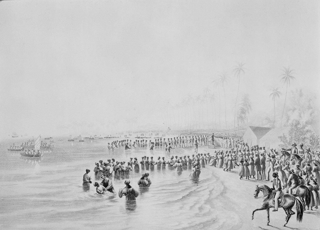 Nařízení o křtu na Jamajce, 1842 od George Baxter