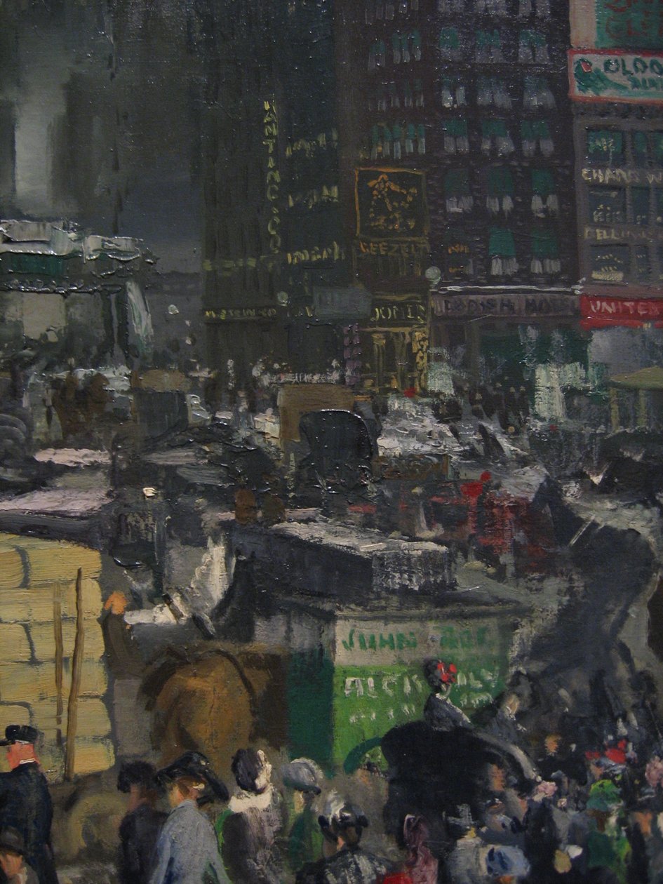 New York Detail od George Wesley Bellows