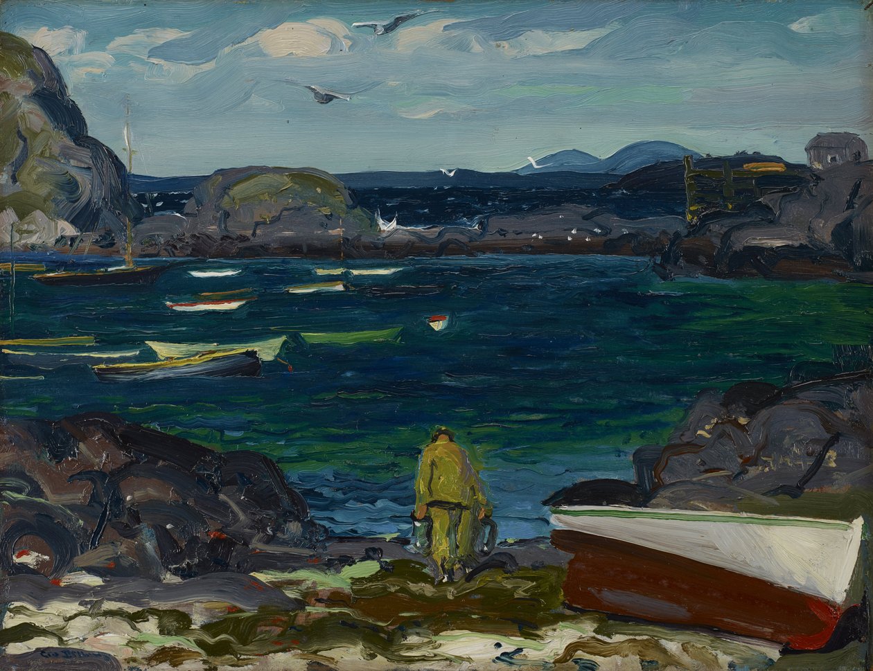 Přístav, pobřeží Monhegan, Maine od George Wesley Bellows