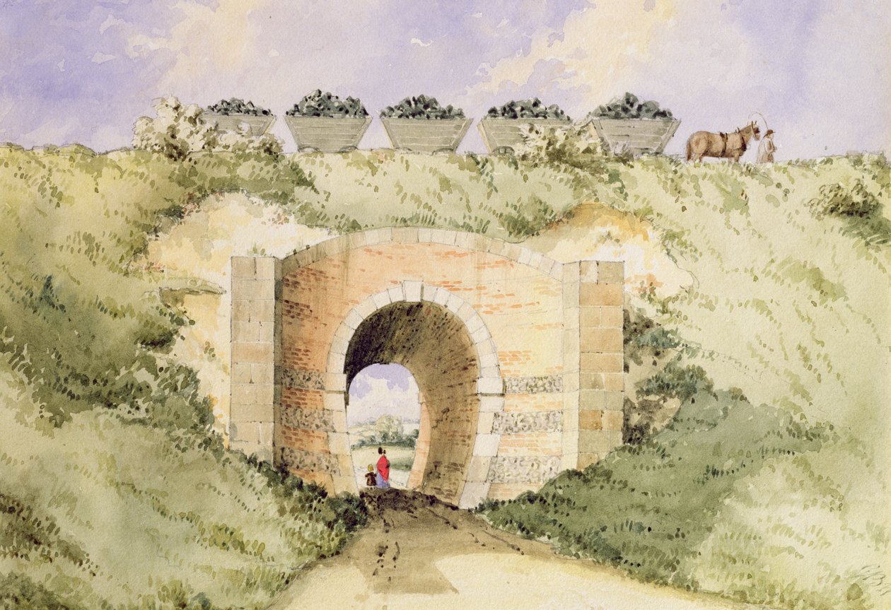 Železná železnice Grand Surrey (wc na papíře) od George Buchanan Wollaston