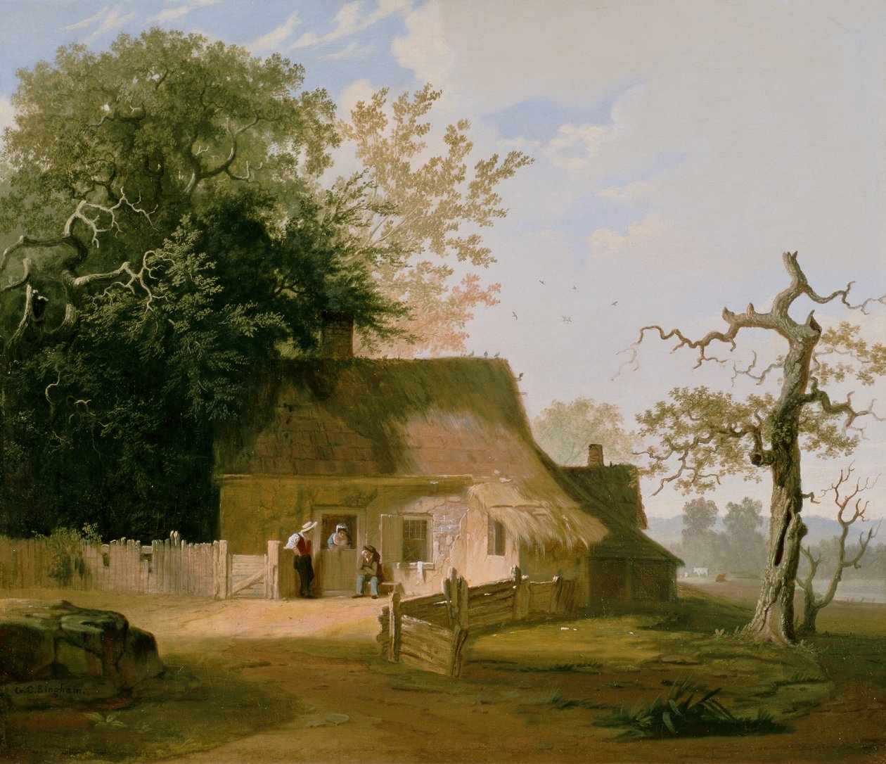 Krajina chaty, 1845 od George Caleb Bingham